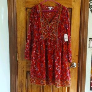 Long Sleeve Woven Dress
